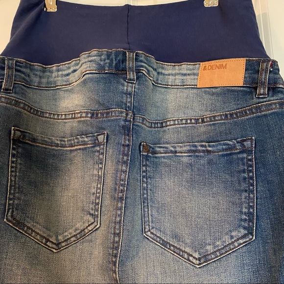 H&M maternity MAMA denim skirt - knee length. Maternity US size 4. - Picture 4 of 5